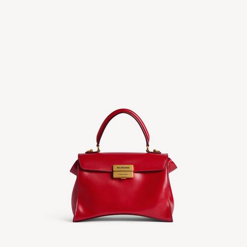 Women's Hourglass Avenue Top Handle Bag Small In Carmin Red