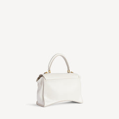 Women's Hourglass Avenue Top Handle Bag Small in White Snow
