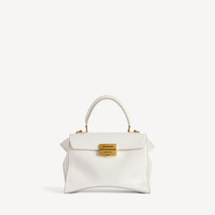 Women's Hourglass Avenue Top Handle Bag Small in White Snow
