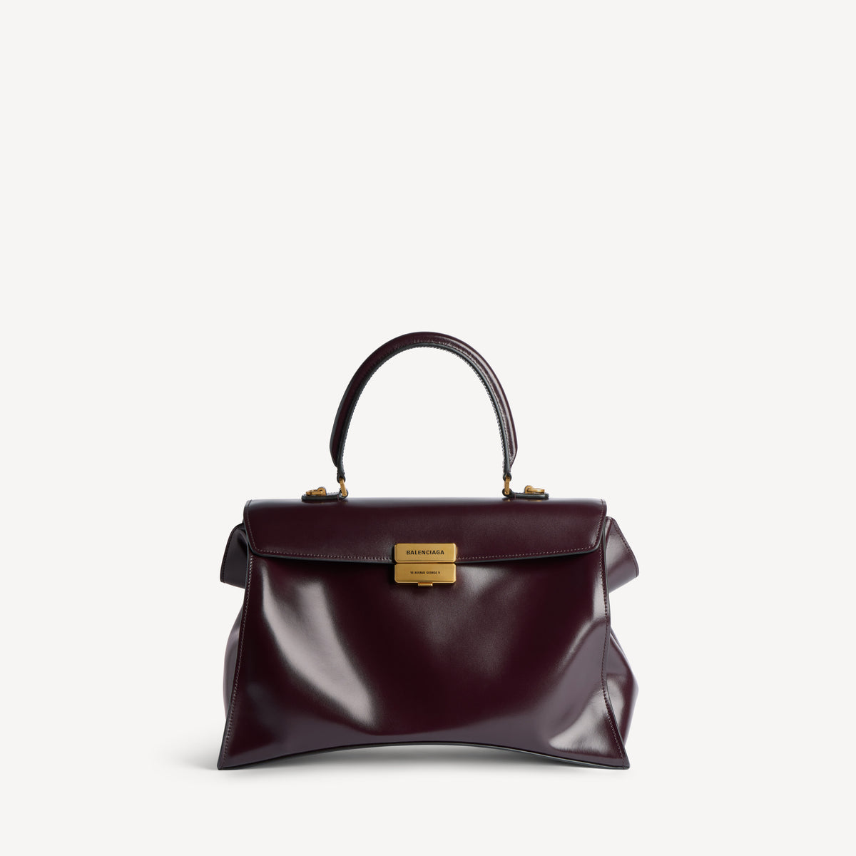 Women's Hourglass Avenue Top Handle Bag Medium in Raisin