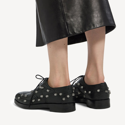 Women's Balenciaga | J.m. Weston Derby Brogue In Black