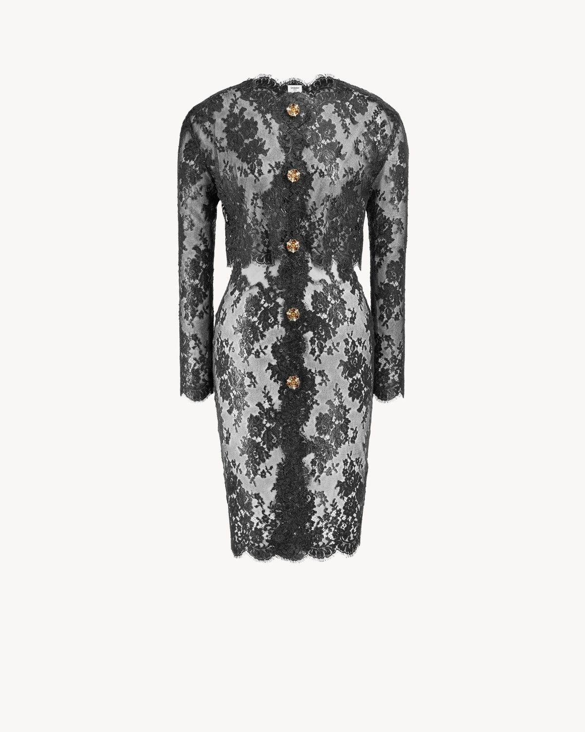 Dress In Silicone-Coated Lace