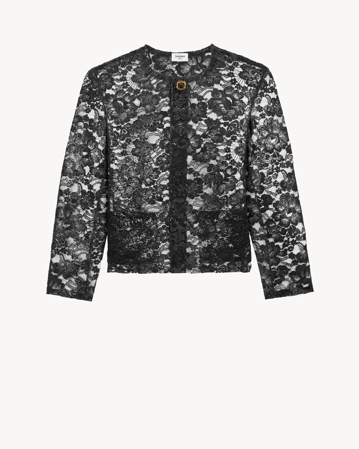 Short Jacket In Silicone-coated Lace