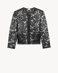 Short Jacket In Silicone-coated Lace