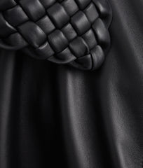 Shiny Leather Padded Blouson