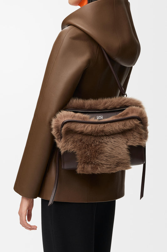 Medium Amazona 180 Bag In Soft Calfskin And Shearling