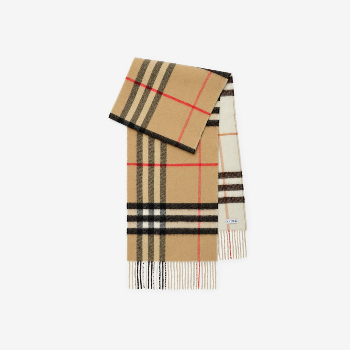 Reversible Check Cashmere Scarf
