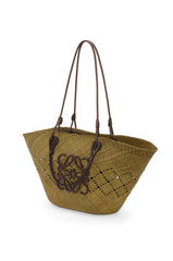 Anagram Basketb Bag In Raffia And Calfskin
