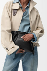 Panta Medium Flamenco Clutch In Shiny Calfskin