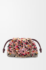 Medium Flamenco Purse In Embroidered Textile