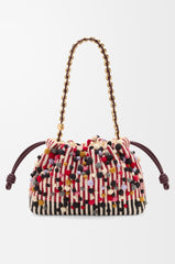Medium Flamenco Purse In Embroidered Textile