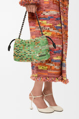 Medium Flamenco Purse In Embroidered Textile