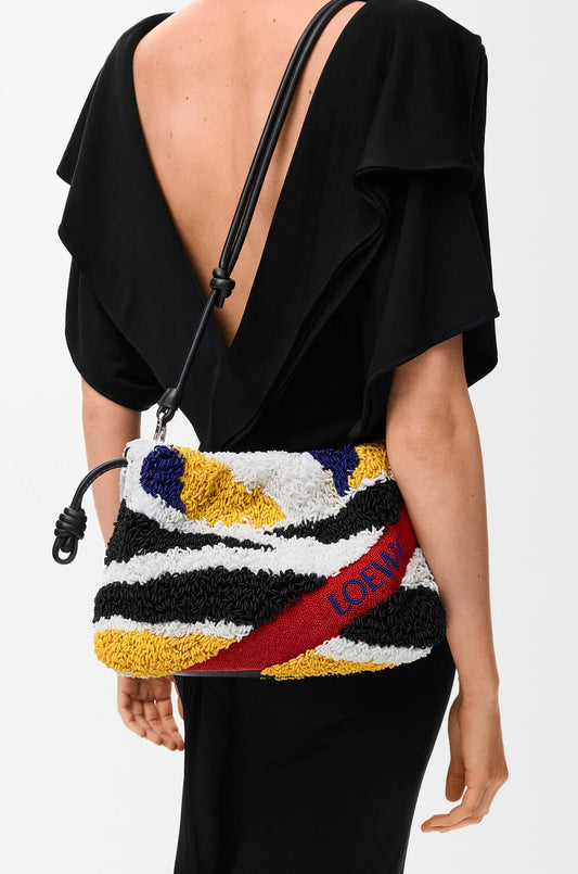 Medium Flamenco Purse In Embroidered Nappa