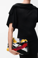 Medium Flamenco Purse In Embroidered Nappa