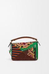 Puzzle 10 Patchwork Re-edition Bag In Calfskin, Suede And Canvas