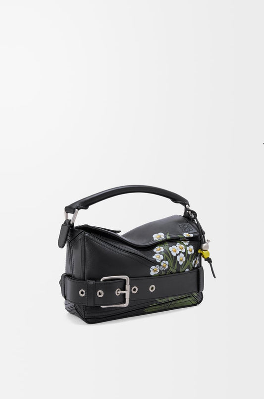 Puzzle 10 William Morris Re-edition Bag In Shiny Calfskin