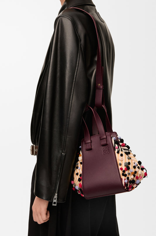 Compact Hammock Bag In Embroidered Textile