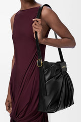 Draped Tote In Mellow Nappa Lambskin