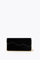 Onda Black Velvet Clutch