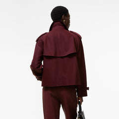 Cropped Wool Mayfair Trench Jacket