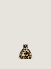 Pinch Soft Clutch In Leopard Shearling-effect