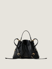 Small Voyou Bucket Bag In Shiny Leather