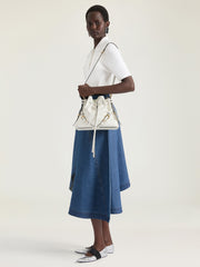 Small Voyou Bucket Bag In Shiny Leather