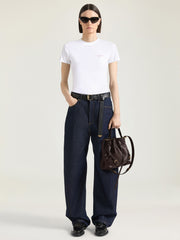 Small Voyou Bucket Bag In Shiny Leather