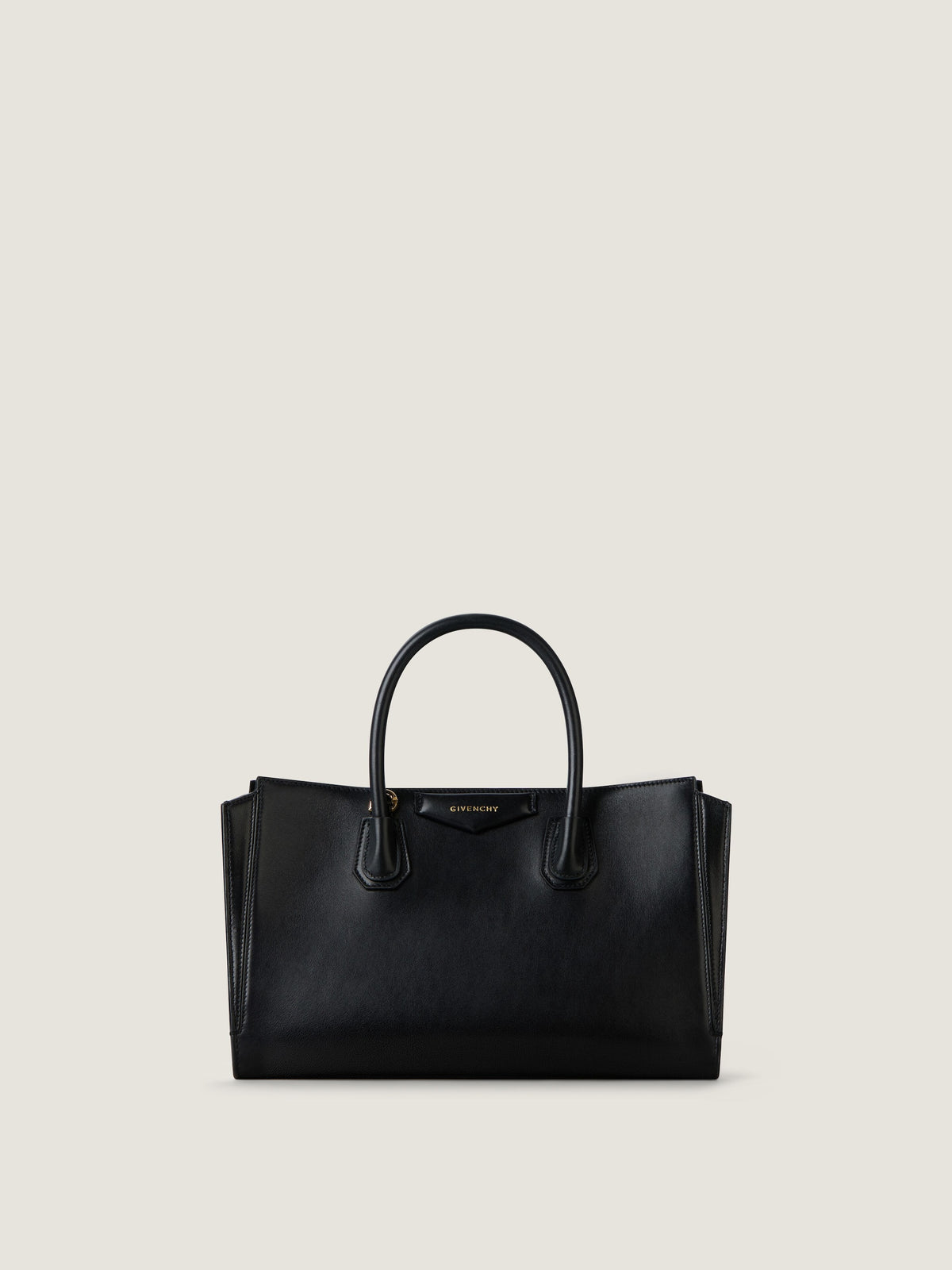 Small Antigona Catchall Bag In Shiny Grained Leather