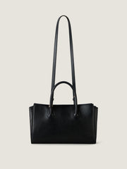 Small Antigona Catchall Bag In Shiny Grained Leather