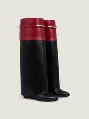 Shark Pinch Bicolor Boots In Leather