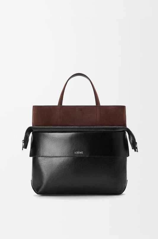 Small Switch Tote In Paper Calf And Suede
