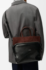 Small Switch Tote In Paper Calf And Suede