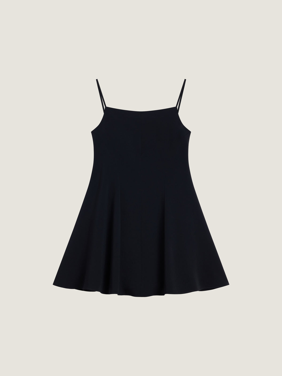 Sliced Mini Dress In Crepe Cady
