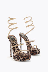 Cleo Animalier Platform Sandal 130
