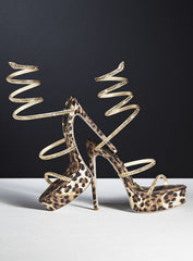 Cleo Animalier Platform Sandal 130