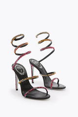 Cleo Black Sandal With Swarovski Crystals 105