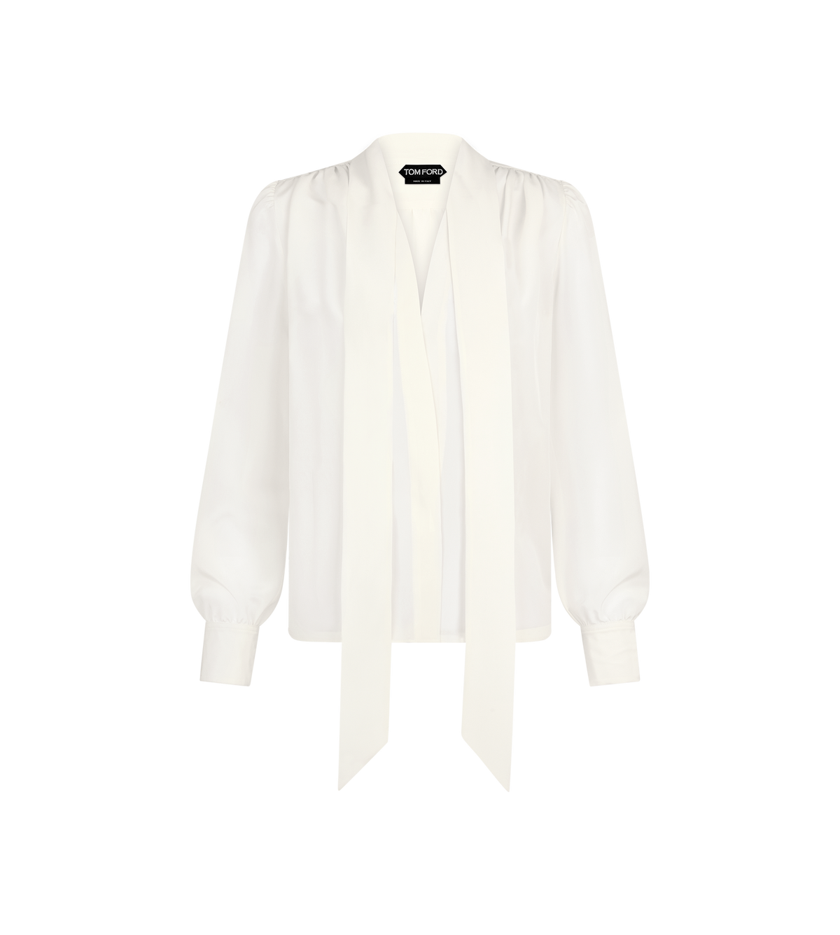 Long Sleeve V-neck Lavalliere Blouse