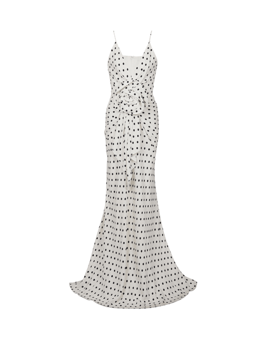 Polka Dots Printed Maxi Dress
