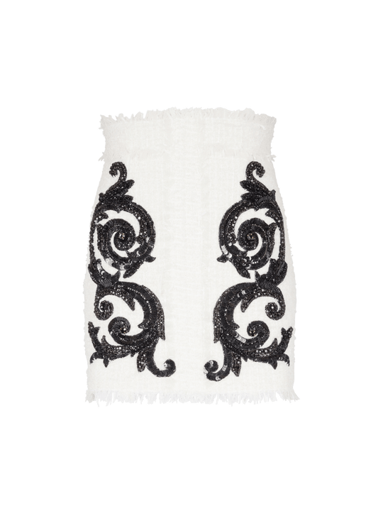 Baroque tweed skirt