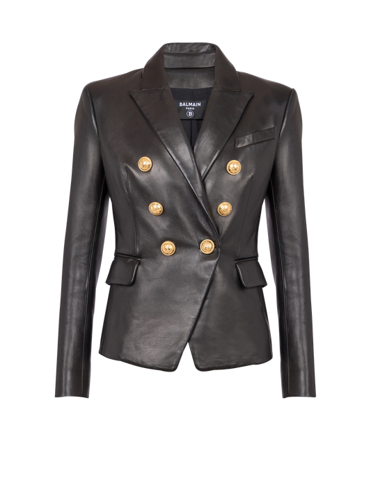 Classic 6-Button Leather Jacket