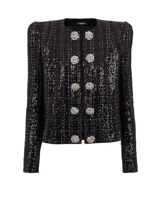 Glittery tweed jacket