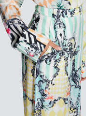 Palazzo Trousers With Baroque Print
