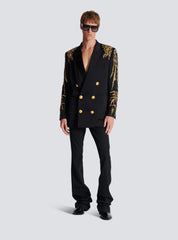 Blazer with embroidered Bamboo sleeves