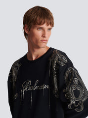 Balmain Signature chain embroidered sweater