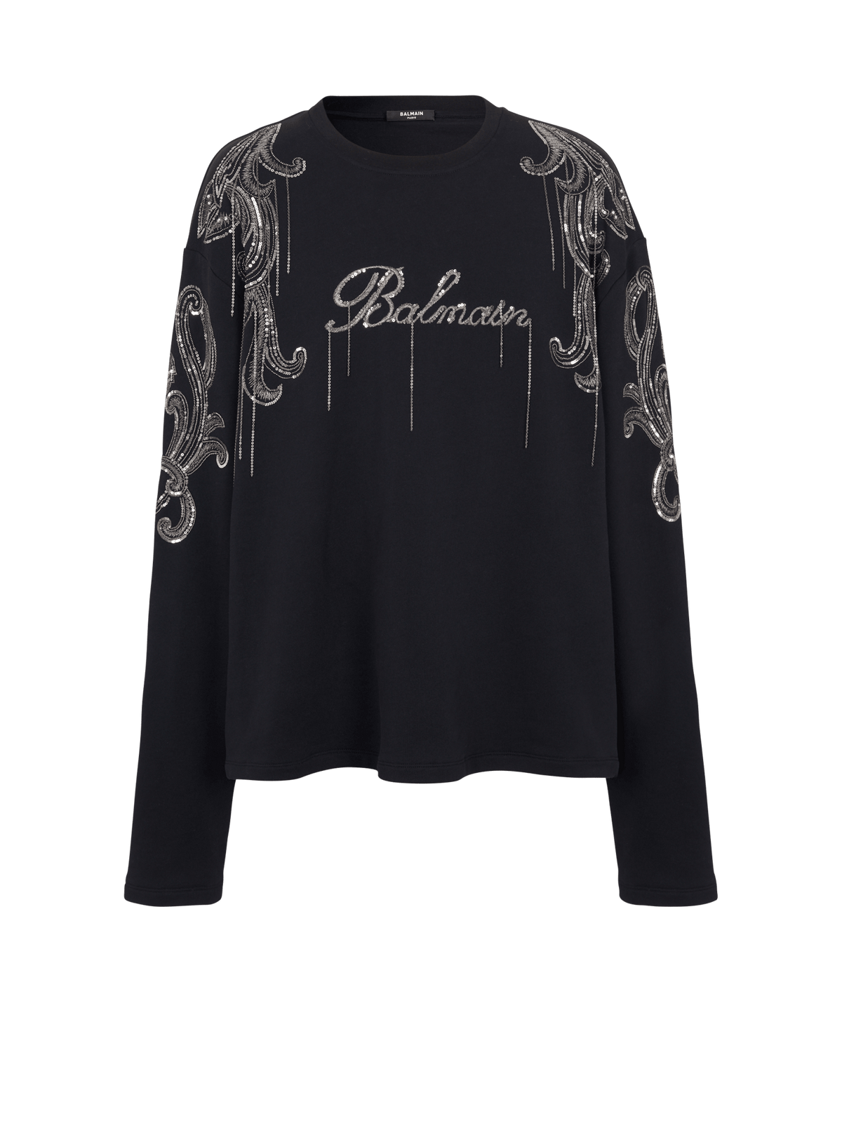 Balmain Signature chain embroidered sweater