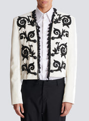 Embroidered velvet Spencer jacket