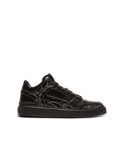 B-Court Mid Top Western glazed leather trainers