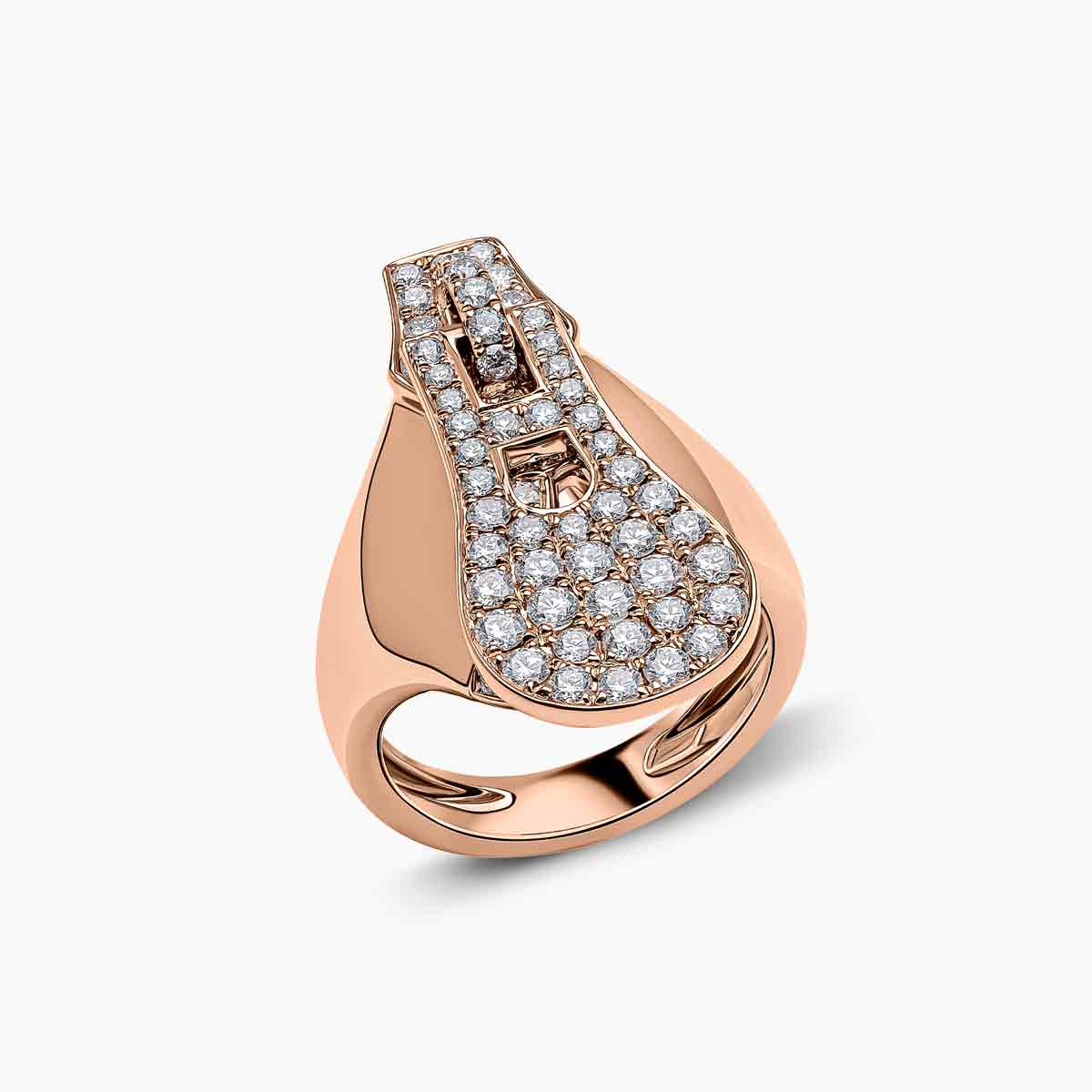 Zyyp 18K Rose Gold and Diamond Ring