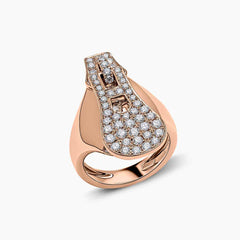 Zyyp 18K Rose Gold and Diamond Ring
